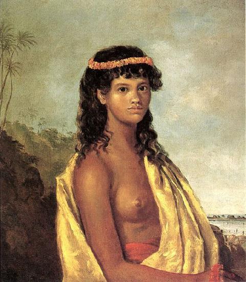 Robert Dampier 'Tetuppa, a Native Female of the Sandwich Islands' Germany oil painting art